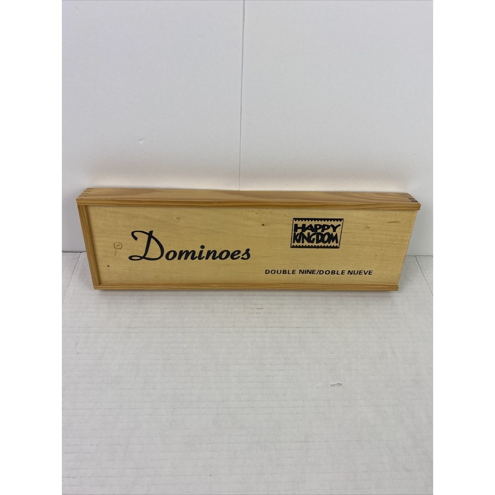 Happy Kingdom Double Nine Dominoes in Wooden Box Complete Set
